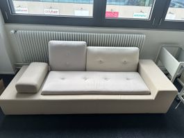 Designer Sofa 2-Sitzer „vitra“ hellbeige Stoff gebraucht