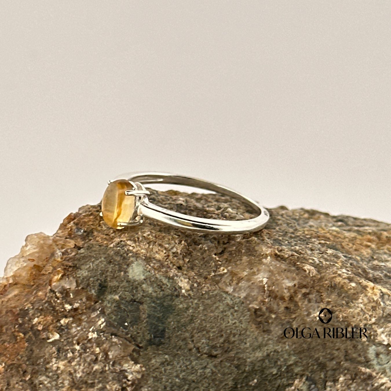 Olga Ribler Anelli: Citrin Ring, Silber 925, Gr. 54 – Nuovo (secondo la descrizione) da Luzern venduto da MonikaS03