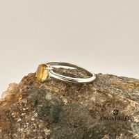 Citrin Ring, Silber 925, Gr. 54