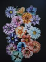 Lot de stickers fleurs motif botanique état neuf