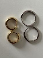 Boucles d'oreilles créoles argent s925 1 et 1.5 cm