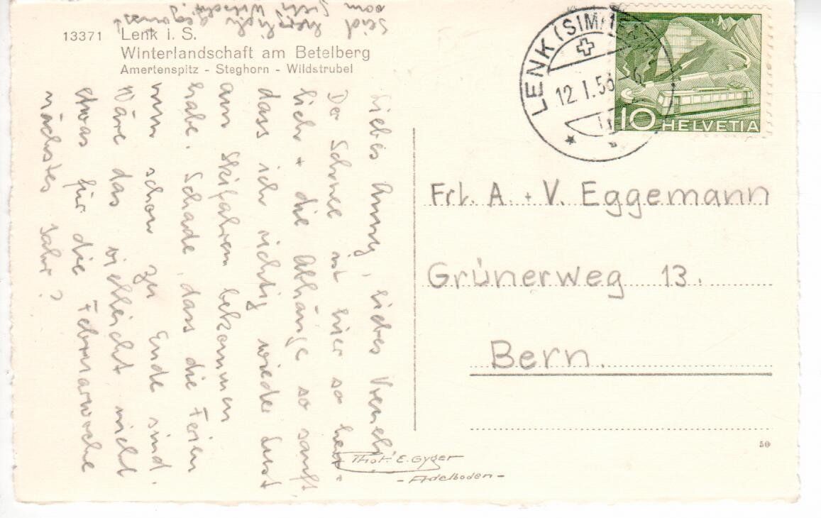 Cartoline postali: Lenk i. S. am Betelberg – Usato da Wolhusen venduto da Curver9 1
