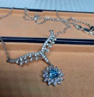 Collier argent avec diamant de moissanite de 0,5 ct certifié