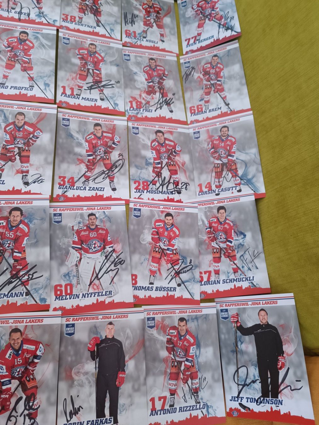 Autografi: 30x Rapperswil-Lakers 2017/2018 - handsigniert – Usato da Menziken venduto da Artographs 2