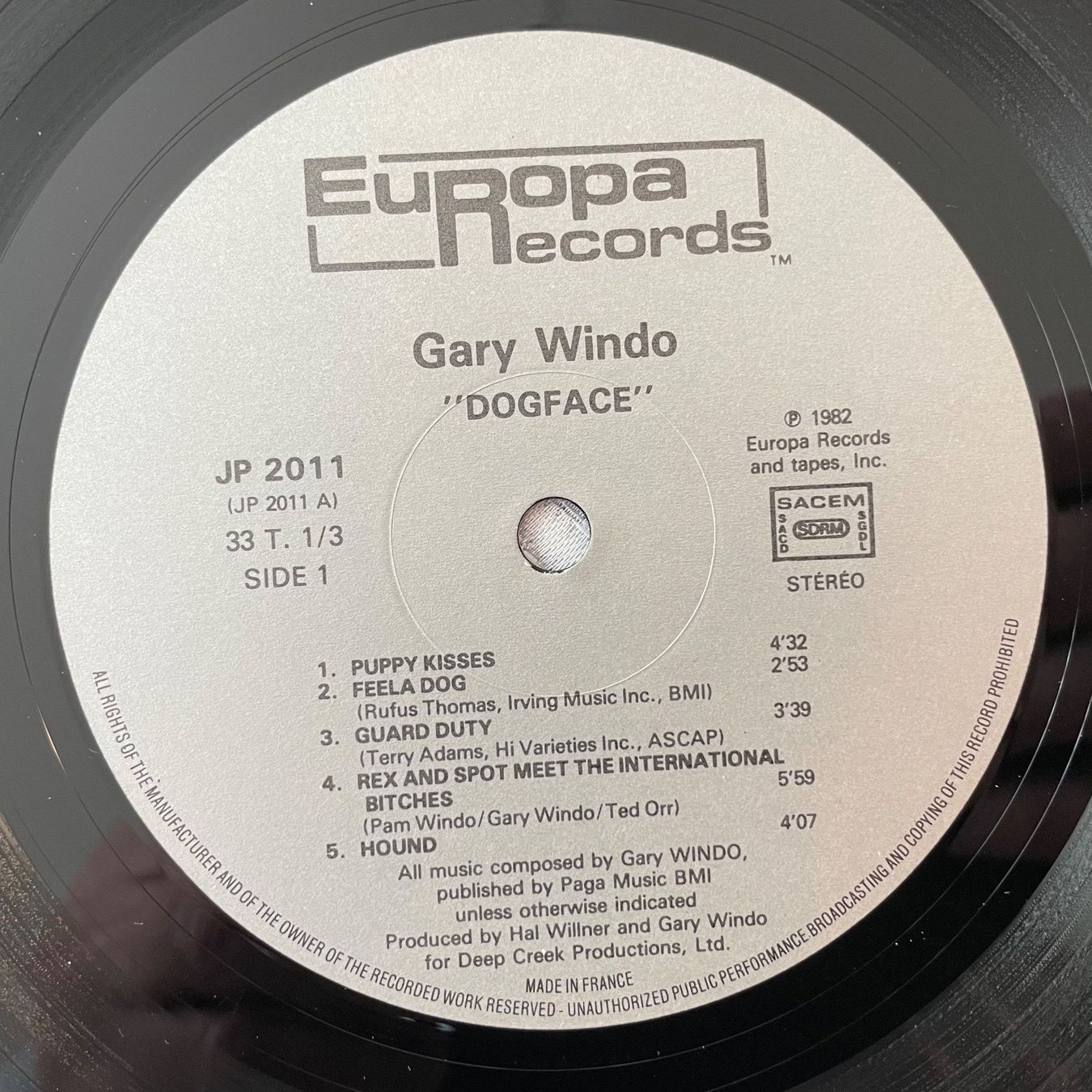 Dischi in vinile: GARY WINDO - DOGFACE – Usato da Zürich venduto da fehlton 3