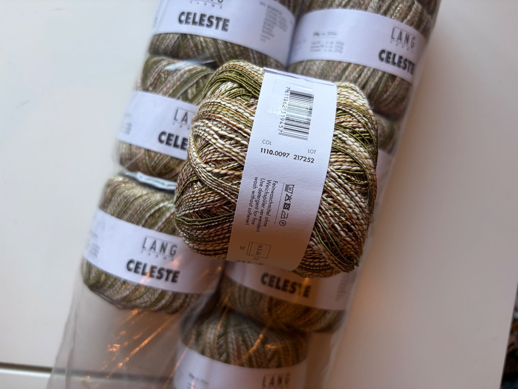 Lang Yarns Lana: 10 Knäuel Celeste Langyarns – Nuovo e nell'imballaggio originale da Büsserach venduto da bor_s88m 1