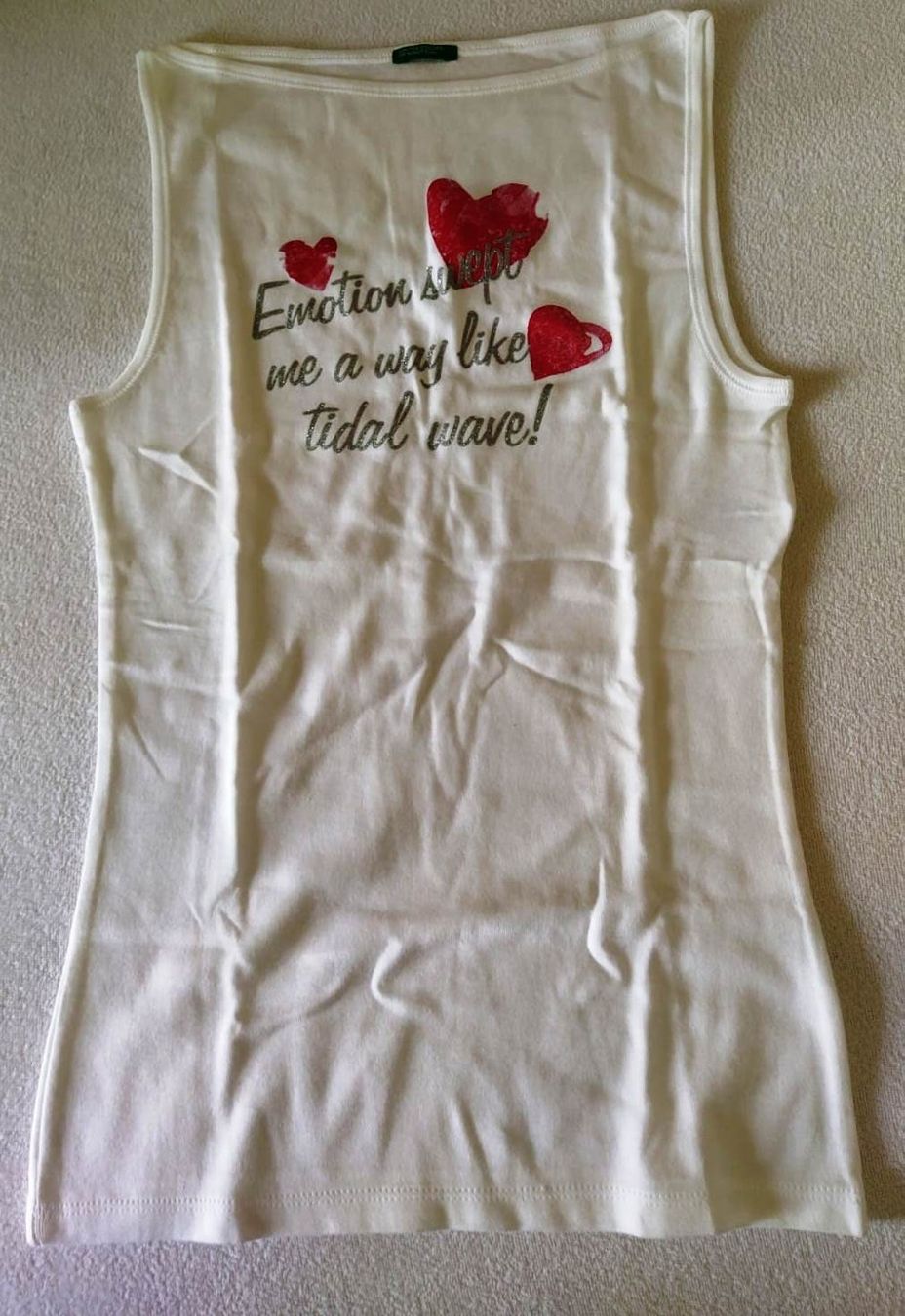 Benetton Camicette, T-shirt & Top: Top mit Glitzer-Print - Grösse XS - – Nuovo (secondo la descrizione) da Zürich venduto da 1-2-3 3