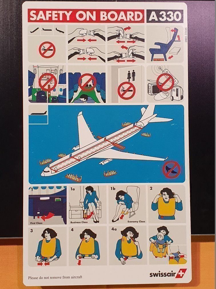 Karten: SWISSAIR SAFETY CARD A330 – Gebraucht aus Glattfelden von hbct