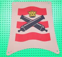 LEGO® Cloth Sail 25 x 25 Square with Crossed Cannons Patter