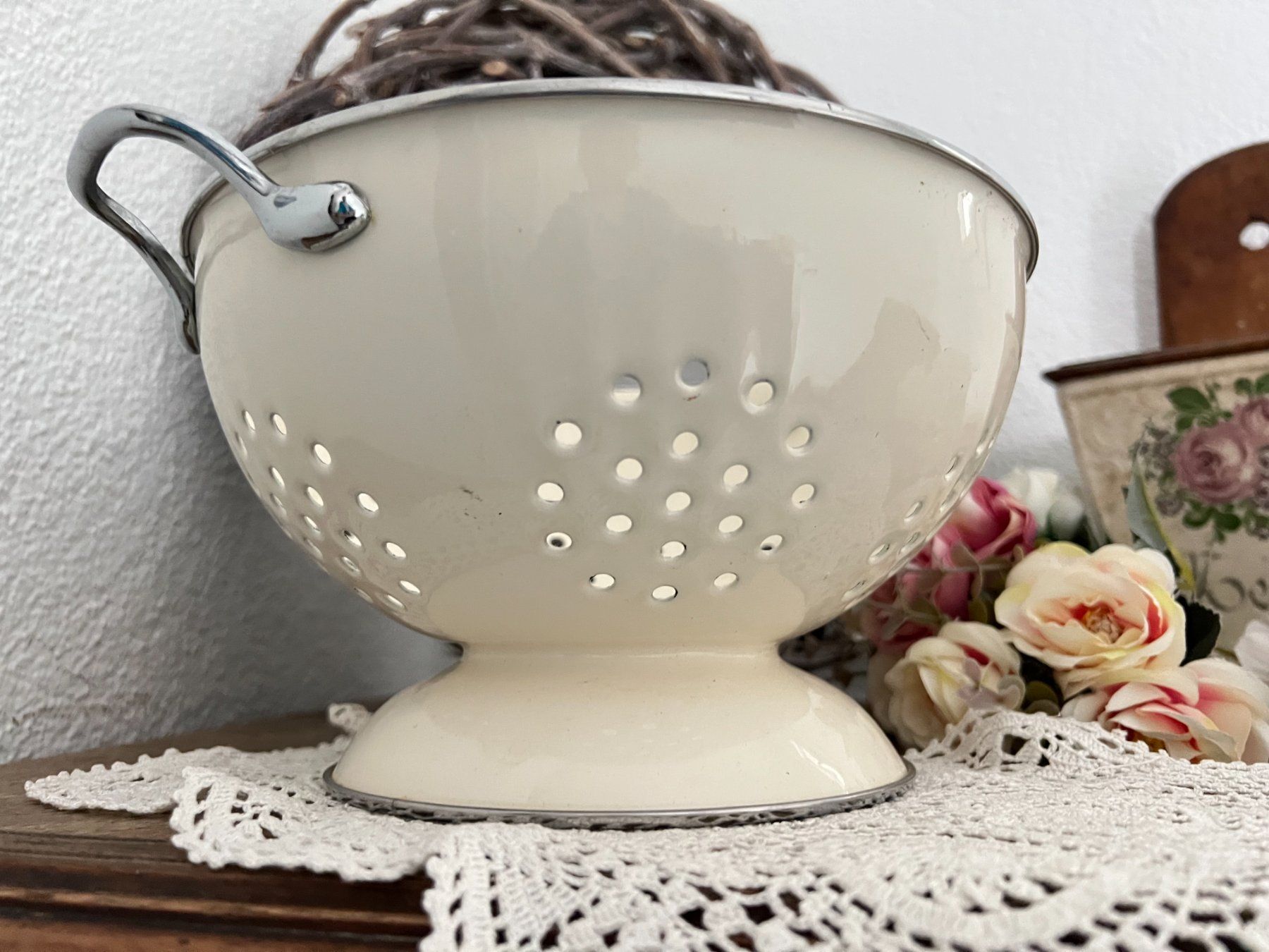 Elettrodomestici da cucina: Vintage Küchensieb - Emaille - Shabby – Usato da Walzenhausen venduto da Cerna007 7