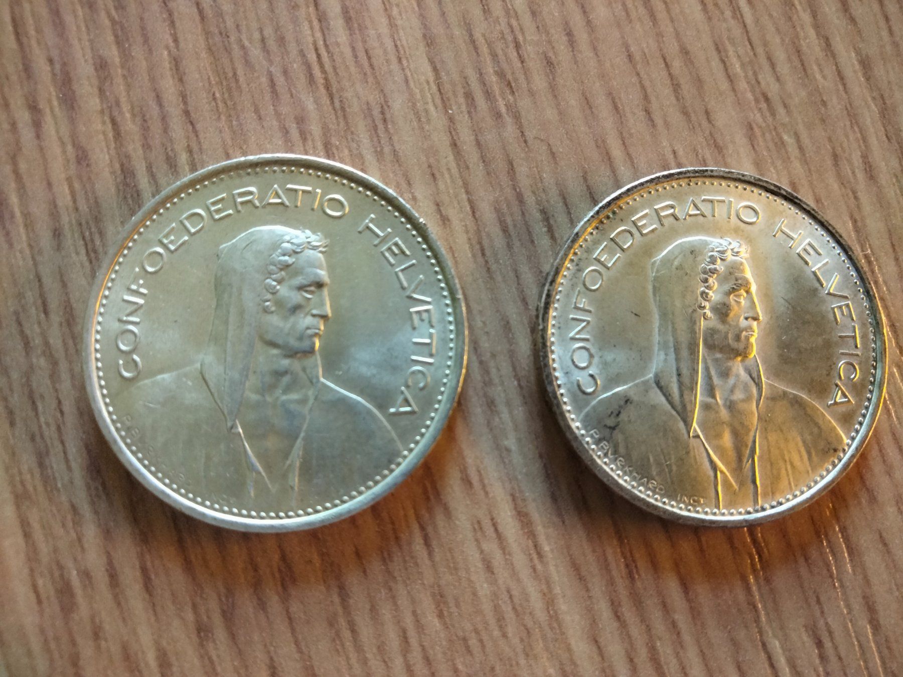 Tutti le monete: 5 Franken Silber 1966 und 1969 – Usato da Seengen venduto da Charlie67 1