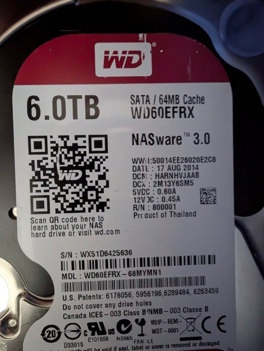 Western Digital Disques durs: WD Red 6TB – D'occasion à Riehen par fab_972b 1