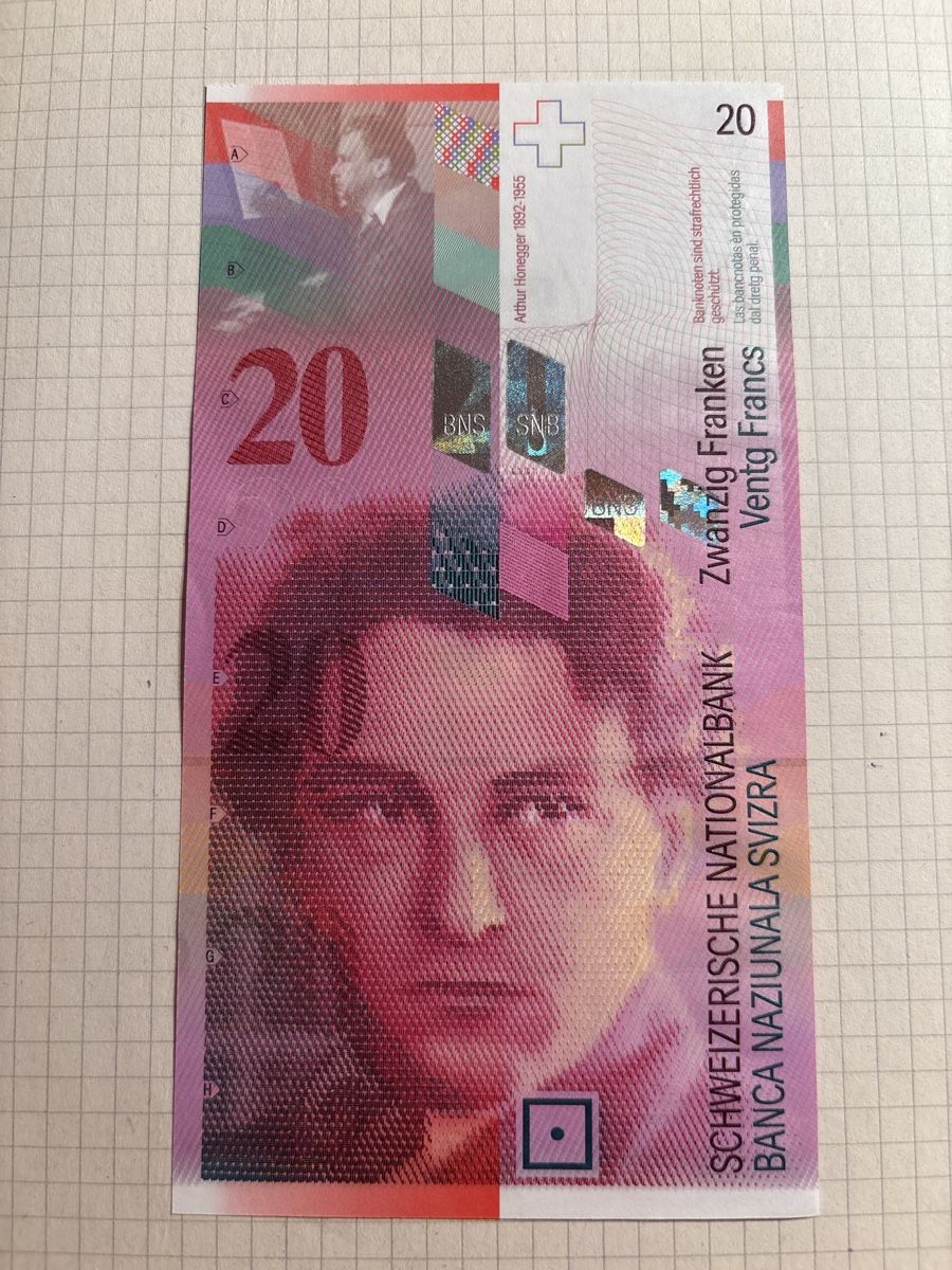 Banknoten: Schweiz 20 Franken Banknote 2005 E in AU – Neu (gemäss Beschreibung) aus Möhlin von Don_Papa