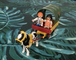Playmobil Kutsche mit Pferd und Figuren