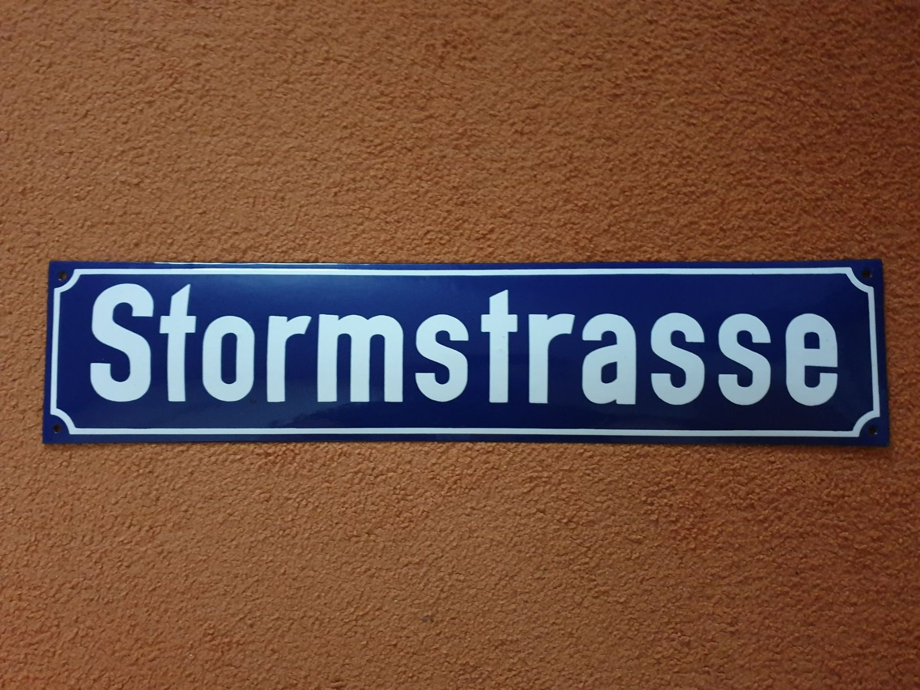 Schilder: Stormstrasse Strassenschild Email Schild – Gebraucht aus Mörschwil von spirspi