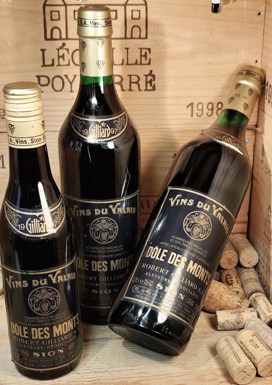 Vino: 3x 1997 Dole des Monts Gilliard – Nuovo e nell'imballaggio originale da Büsserach venduto da Vintage-vins 1