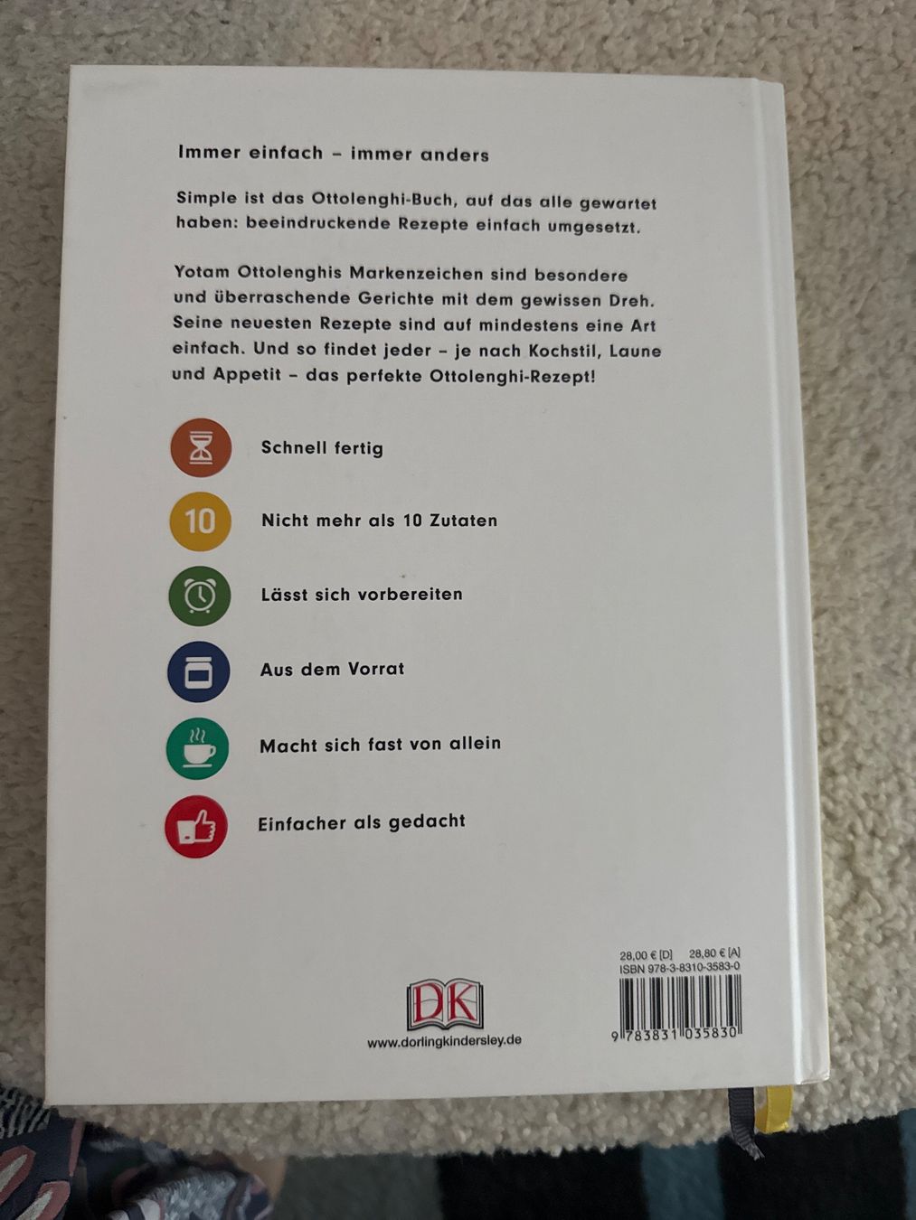 Livres: Ottolenghi Simple | Das Kochbuch – D'occasion à Winterthur par britsi 1