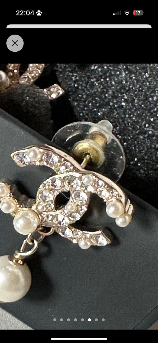 Chanel Orecchini pendenti & Orecchini a lobo: Ohrringe CC Logo mit Perlen und ZirkoniaNeu – Usato da Uetikon am See venduto da Mariaa144 6