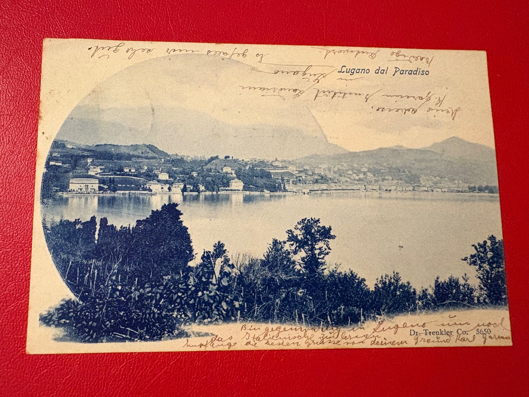 Cartoline postali: 1900 // Lugano dal Paradiso – Usato da St-Légier-La Chiésaz venduto da Theo005