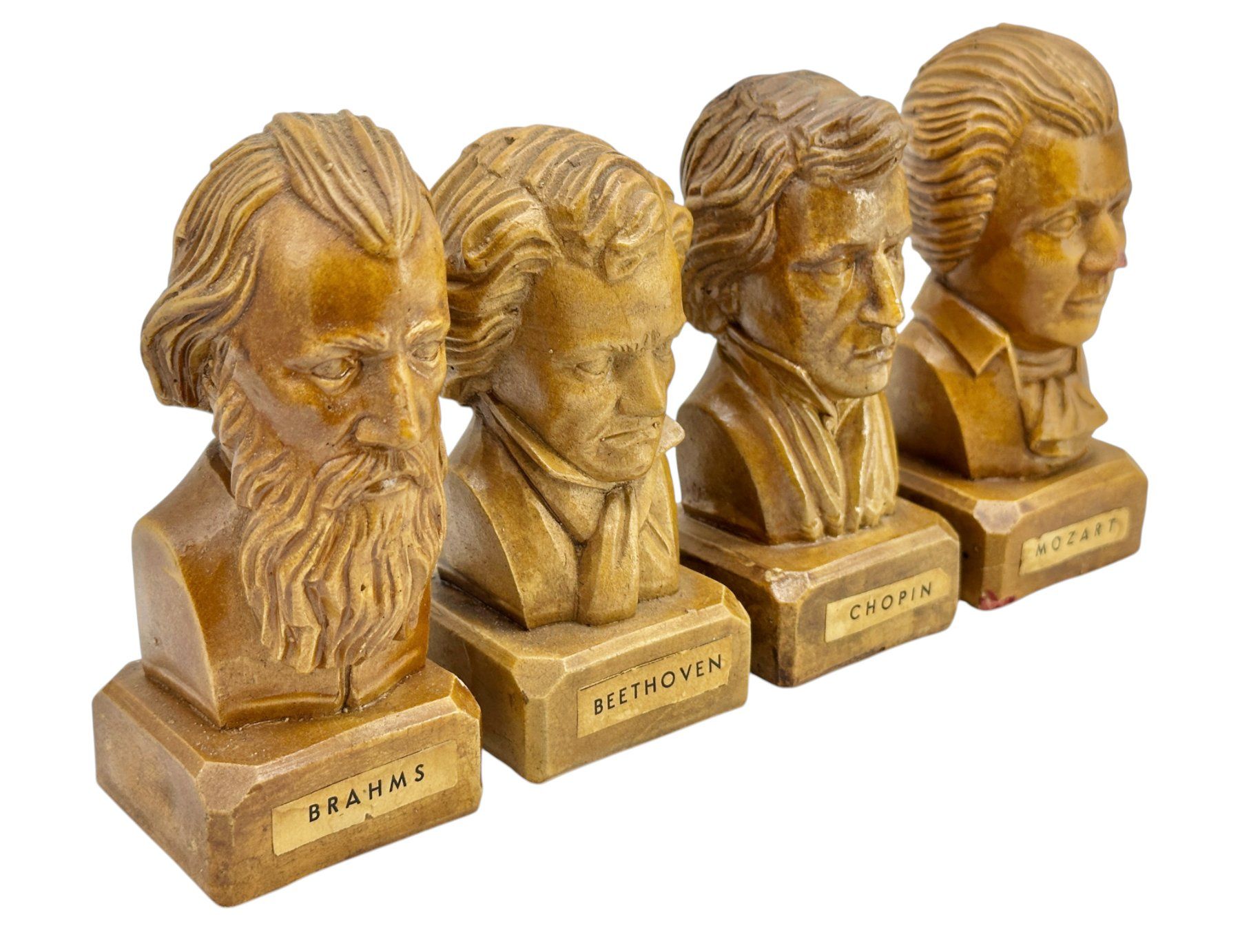 Statuette: 4 Statuettes compositeurs: Brahms, Beethoven, Chopin, Mozart – Usato da Morges venduto da Novantica 3