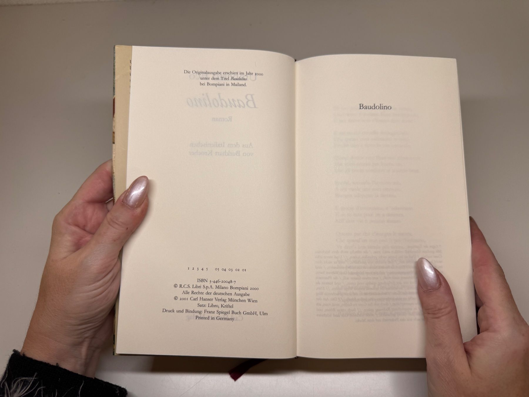 Libri: ROMAN: Umberto Eco, Baudolino – Usato da Grosswangen venduto da Deutsche_Romane 3
