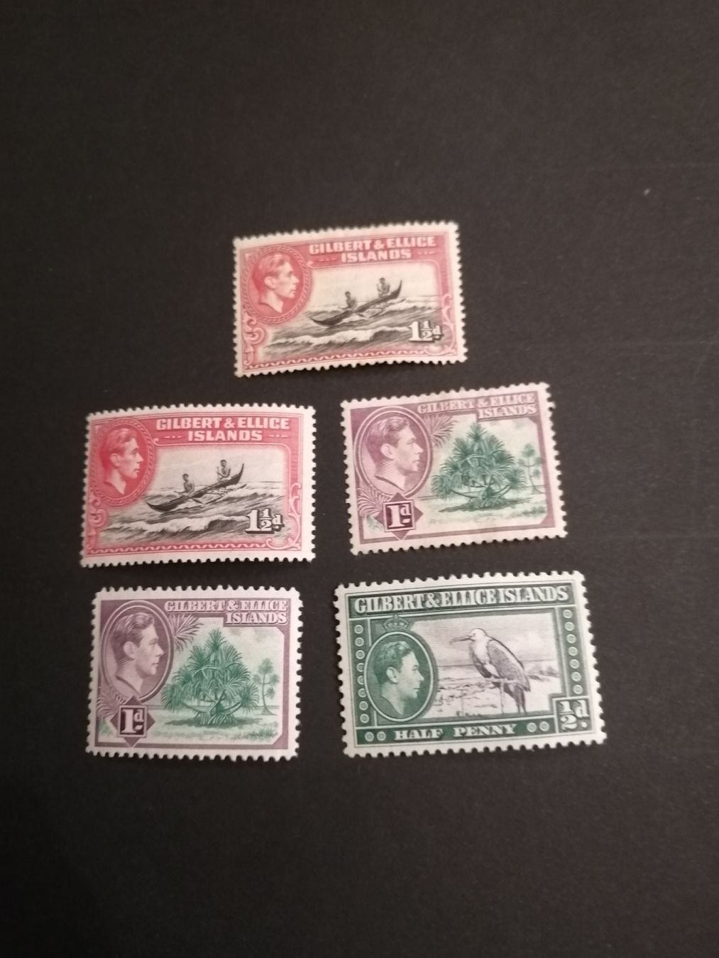 Tutti i francobolli: 5mal Gilbert und Ellice Islands – Usato da Happerswil venduto da tschergi