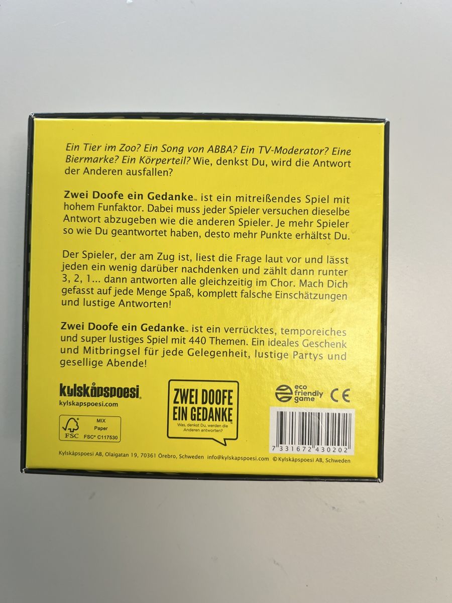 Spiele: Spiel Zwei Doofe Ein Gedanke neu – Neu (gemäss Beschreibung) aus Rotkreuz von Migu2012 3
