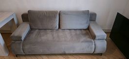 Canapé convertible Conforama 2 places gris clair
