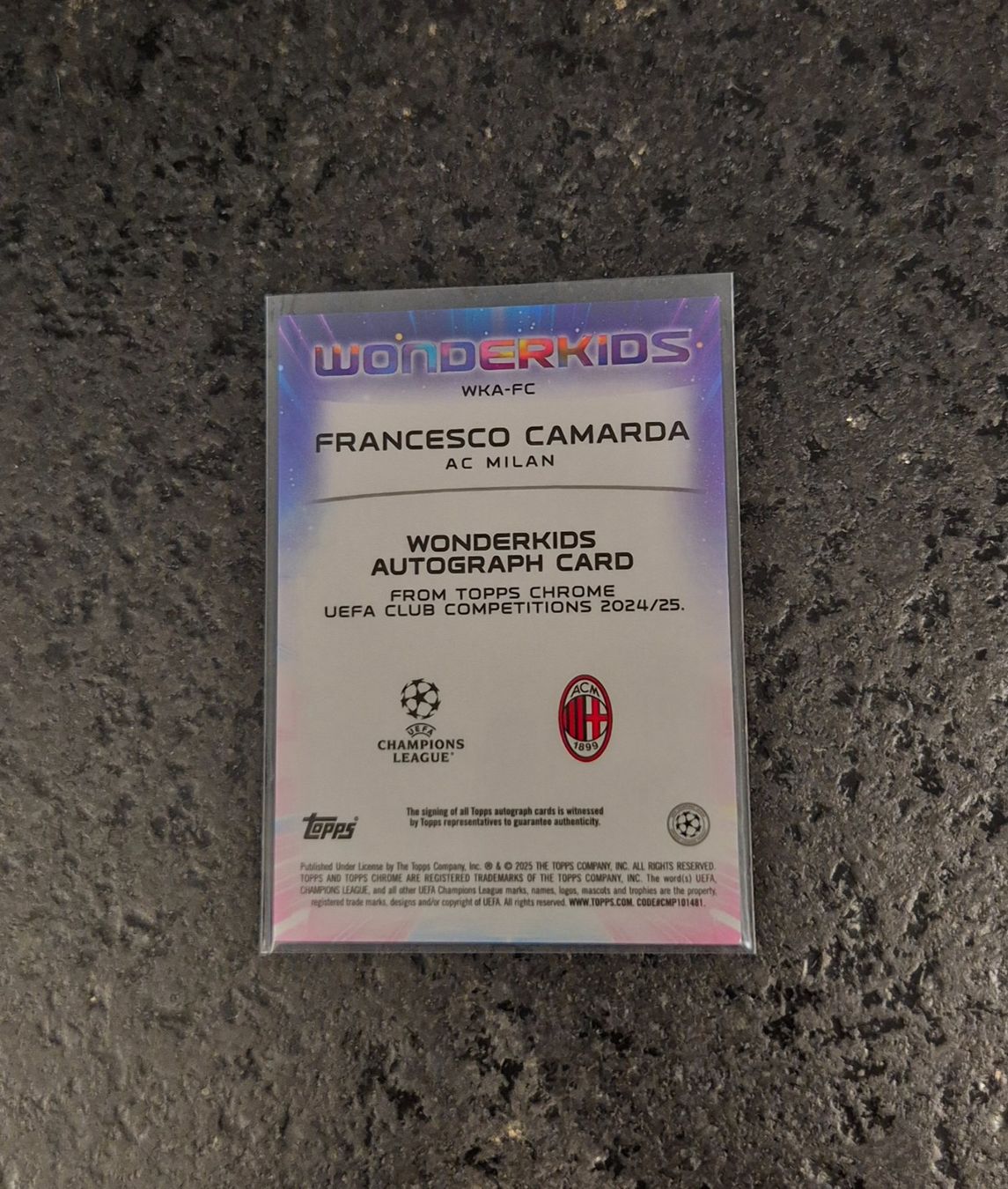 Topps Carte collezionabili: Francesco Camarda Autogramm - AC Milan - Topps – Nuovo (secondo la descrizione) da Burg AG venduto da Danoe 1