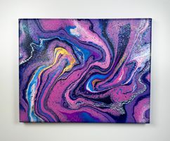 Acryl-Flüssigkeitsmalerei, rechteckig