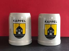 Bierkrug Bierkrüge KAPPEL Steingut-Krug Henkelkrüge