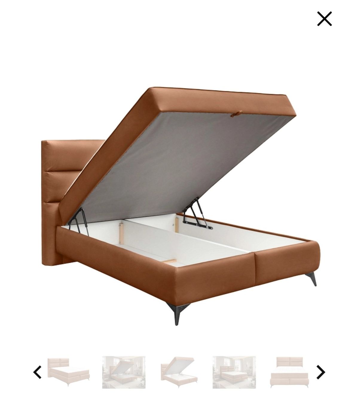 Conforama Letti: Lit Boxspring EDEN COGNAC 160x200cm – Usato da Prilly venduto da dan_8q52
