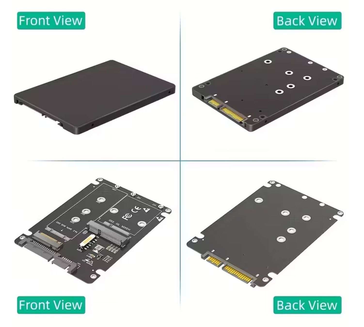 Unità & Adattatore: MSATA SSD zu 2.5 SATA3 Adapter mit Kunststoffgehäuse – Nuovo e nell'imballaggio originale da Mels venduto da Zeppelin08 5