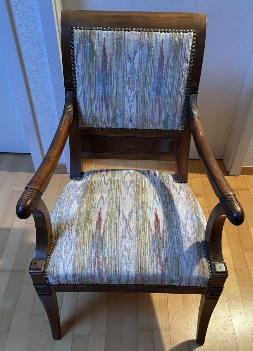 Stühle: Chaise et fauteuil bois/tissu – Gebraucht aus Chénens von elomedc 3