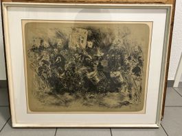 Charles Hug (1899-1979)Lithografie Basler Fasnacht