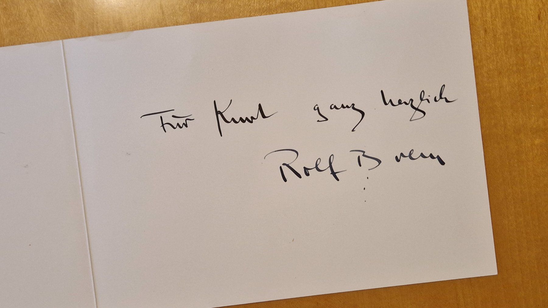 Autografi: Rolf Brem, Original Autogramm auf Karte – Usato da Salmsach venduto da Schusoa 2