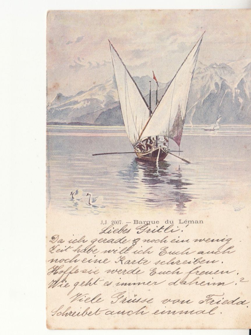 Cartoline postali: Lac Léman 1903 mit ST Cottens – Usato da Bürglen TG venduto da StampGraf