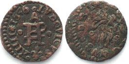 Roussillon PERPIGNAN Ville Menut 1646 LOUIS XIV cuivre qSUP