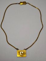 Collier Pierre Cardin Vintage Plaque Logo P Made Italy #C5