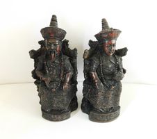Asiatische Figuren, Deko, Paar, Vintage,17,5 cm