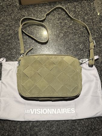 Les Visionnaires Umhängetasche Wildleder khaki