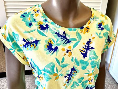 Damen Shirt BONITA, hellgelb, bedruckt, GrM, guter Zustand