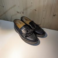 Solovair Tassel Loafer, Schwarz, Leicht Gebraucht, UK 7.5