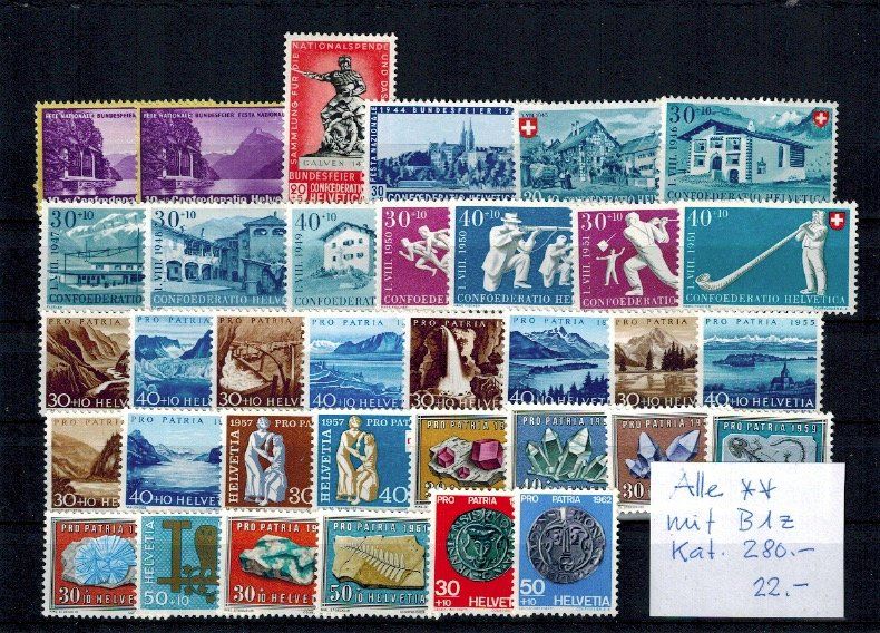 Alle Briefmarken: Lot bessere PP  280.- – Gebraucht aus Aarwangen von Suomo48