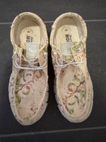Sioux leichte Stoff Sommerschuhe m. Blumen im guten Zustand