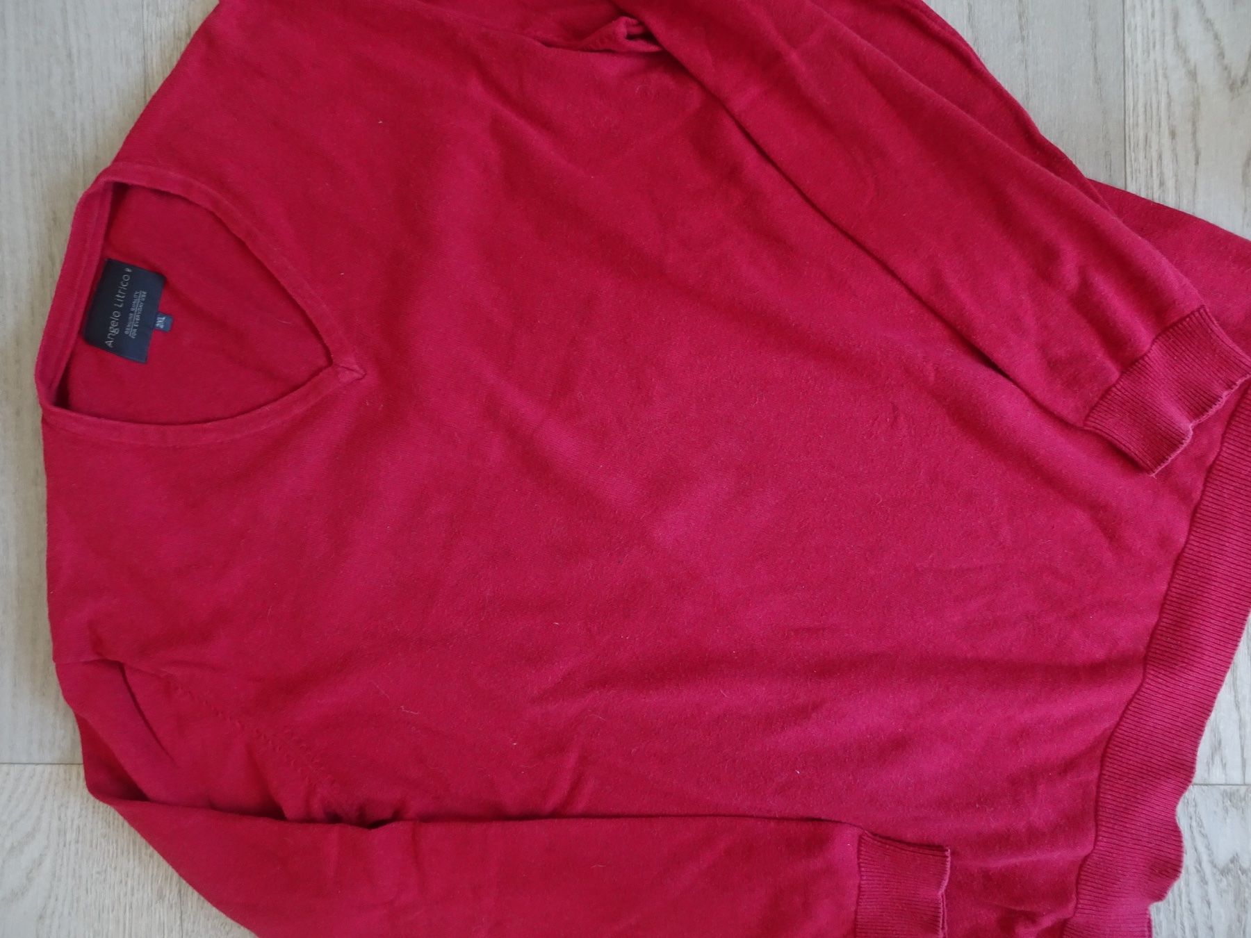 Maglioni & Felpe: Pullover V-Ausschnitt dunkel rot, 100 % Baumwolle Gr. XXL – Usato da Winterthur venduto da Riiita 1