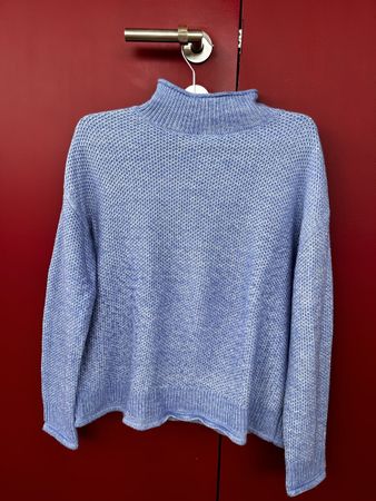 Pull bleu à petit col Street One taille 38