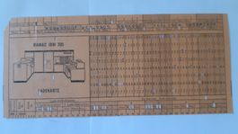 Lochkarte IBM 305 Ramac Ladekarte Vintage gelocht