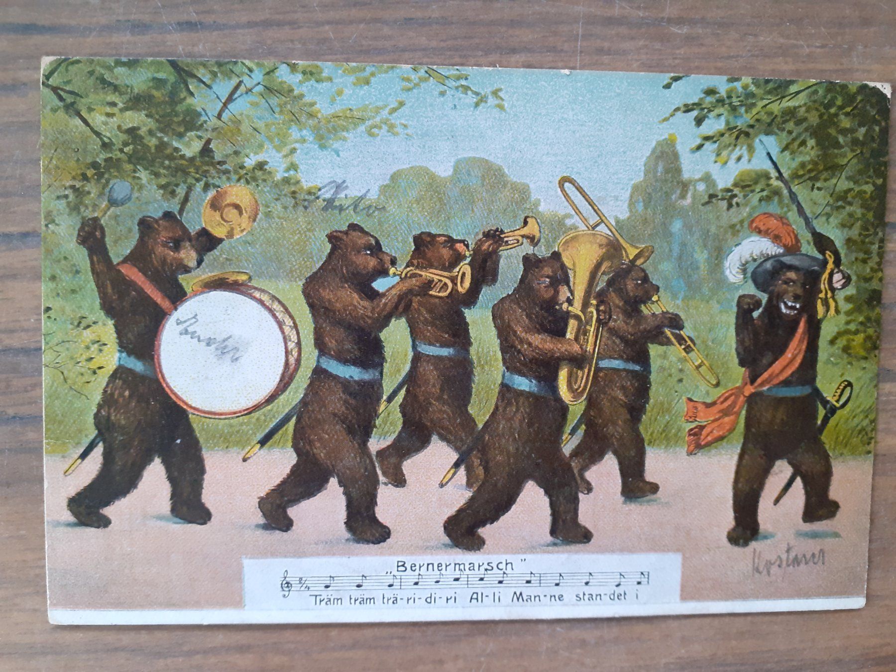 Cartoline postali: Antike Ansichtskarte Bären Bernermarsch 1926 – Usato da Mörschwil venduto da lindaswunderkiste