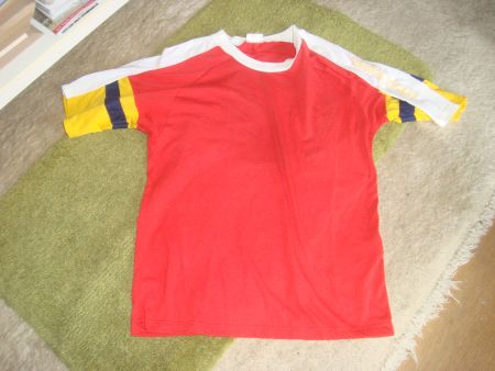 vintage 80iger years Leibchen Trevira Ventex rot-gelb-bl,2-3